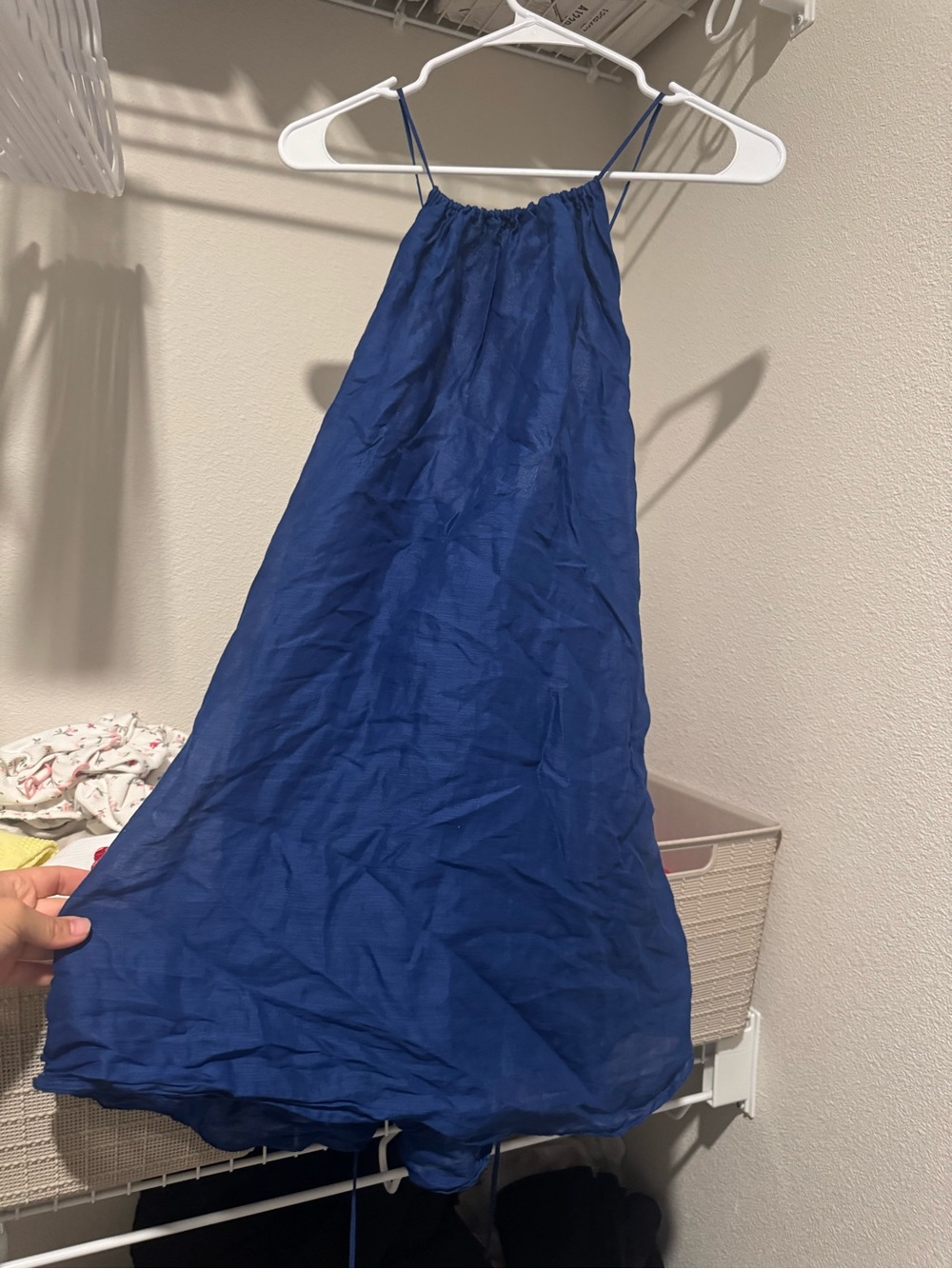 Banana Republic Cobalt Blue Mini Sundress with Spaghetti Straps